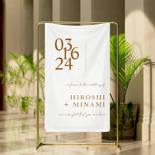 White Modern Minimalist Wedding Welcome Banner