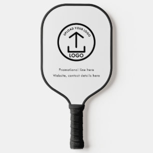 White Modern Professional Business Logo Text Pickleball Paddle