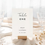 White Modern Script Wedding Table Number Card<br><div class="desc">Introducing our White Modern Script Wedding Table Number Card design, where modern minimalism meets the artistry of calligraphy. This curated aesthetic brings an air of sophistication to your special day- with a twist of boho, casual charm. The combination of simple typography with a stylish script font adds a unique personality...</div>