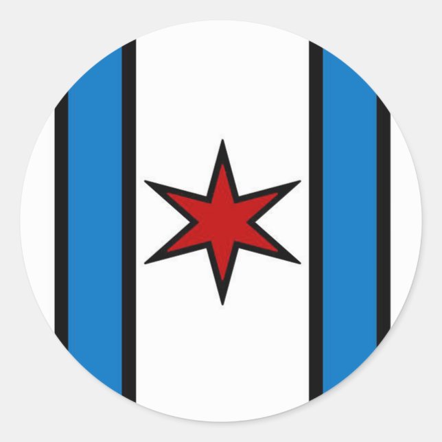 White Modern Shield Circle Sticker (Front)