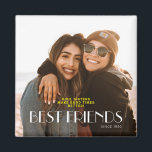 White Modern Typography Best Friend Photo Magnet<br><div class="desc">White Modern Typography Best Friend Photo Magnet</div>