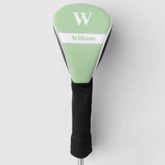 White Monogram Name Golf Head Cover