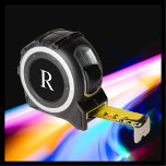 White Monogram on Black Handyman Gift Tool 1<br><div class="desc">This rugged tape measure is decorated with a custom white monogram on a black background. What an elegant masculine gift for a handyman or DIY - DoItYourseler - or groomsman, best man, usher, wedding shower or party favour, bachelor party, wedding, Father's Day or anniversary. All Rights Reserved © 2023 Alan...</div>