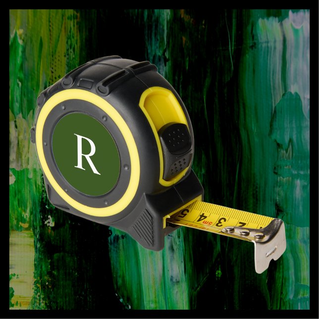 White Monogram on Green Custom Handyman Gift Tool 1 (Creator Uploaded)
