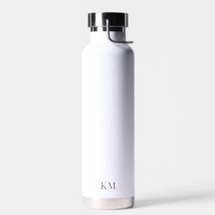 White Monogram Water Bottle