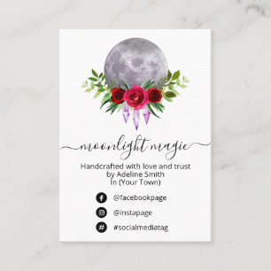 White Moon Crystal Spell Jar Kit Business Card