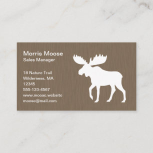 White Moose Silhouette Business Card