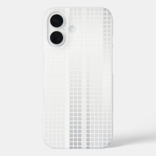 White Mosaic Tiles iPhone 16 Case