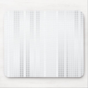White Mosaic Tiles Mouse Pad