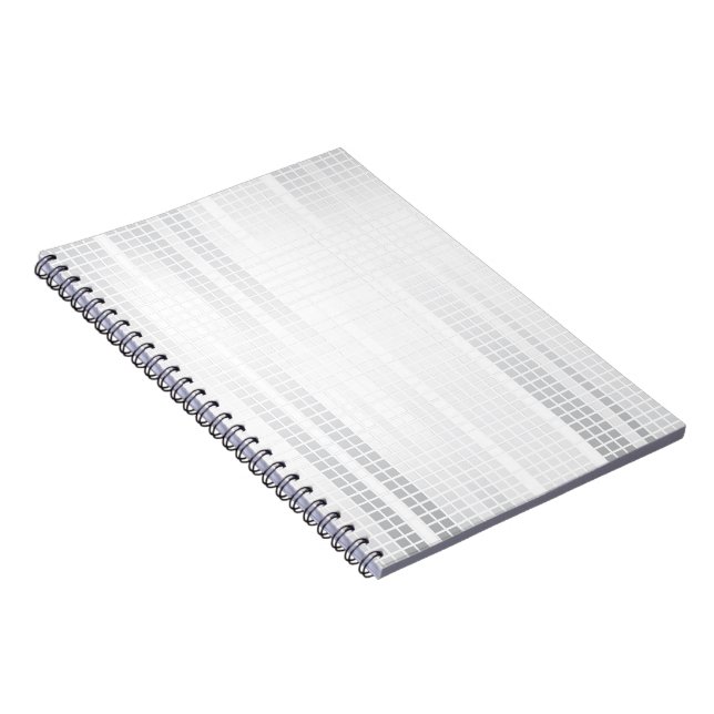 White Mosaic Tiles Spiral Notebook (Right Side)