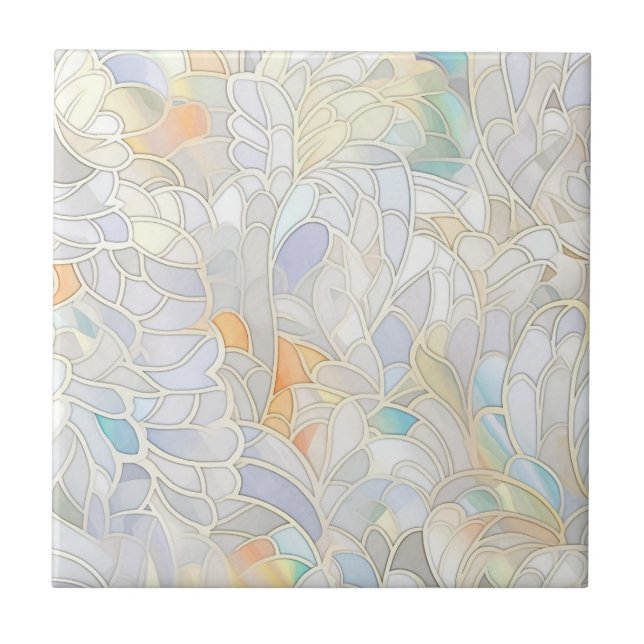 White mother of pearl  tile (Front)