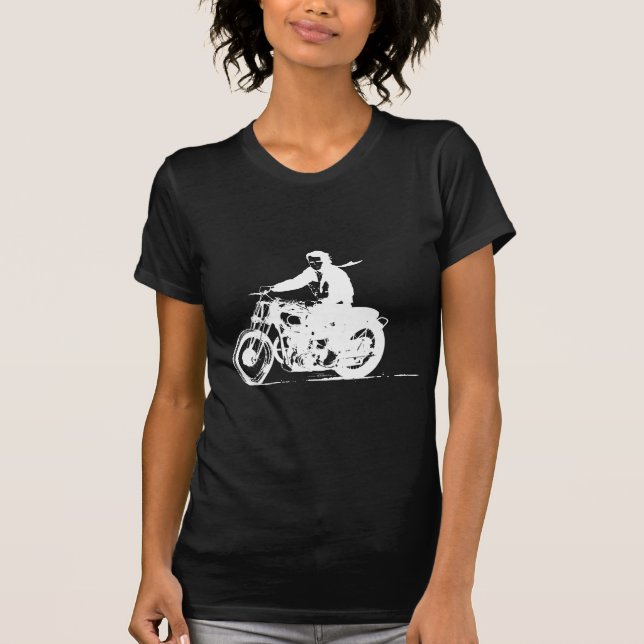 White Motorcycle T-Shirt (Front)