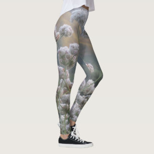 White Mountain Flowers Leggings