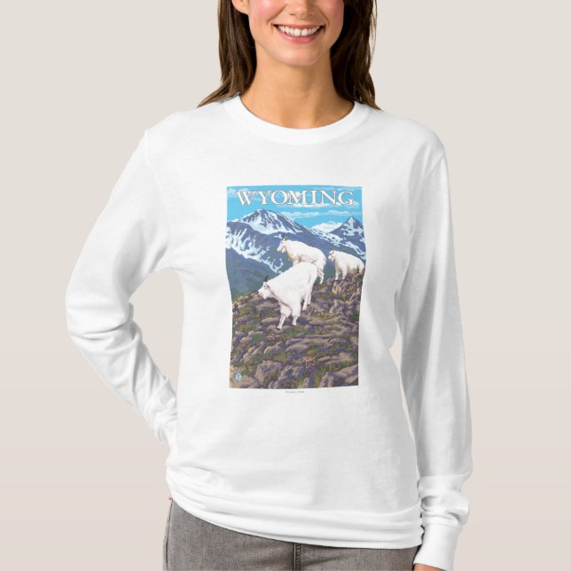 White Mountain Goat FamilyWyoming T-Shirt (Front)