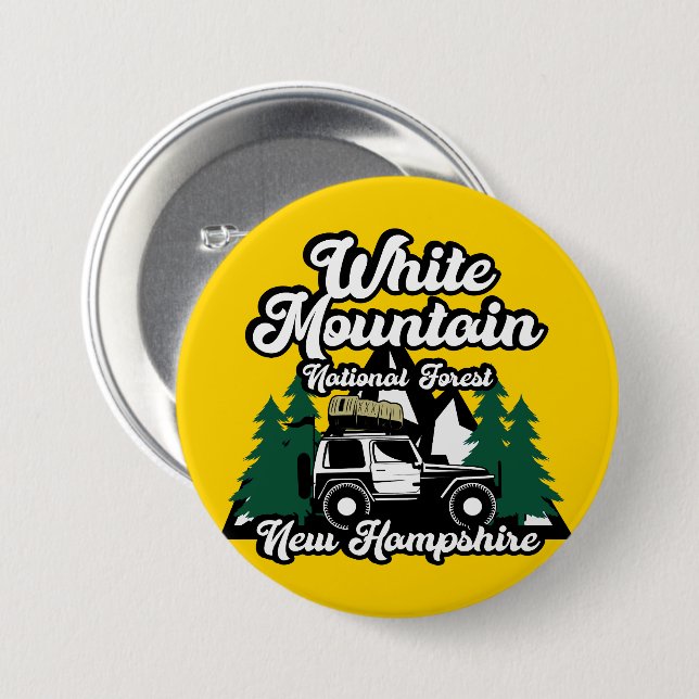 White Mountain National Forest New Hampshire 7.5 Cm Round Badge (Front & Back)