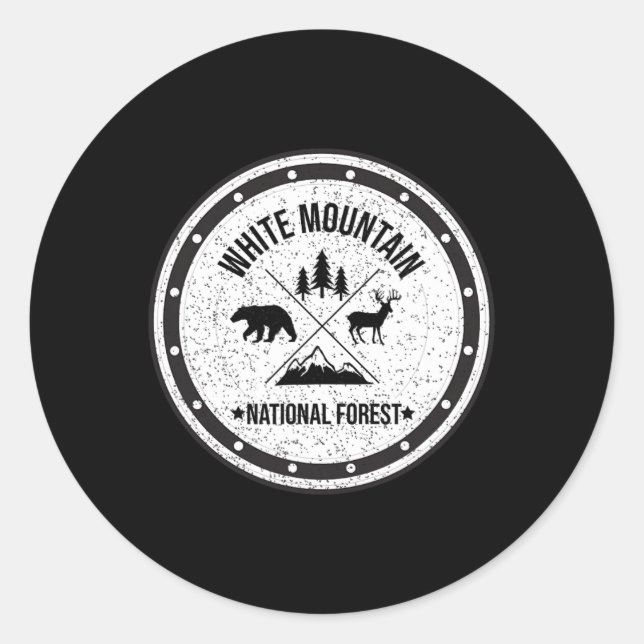 White Mountain National Forest New Hampshire Maine Classic Round Sticker (Front)