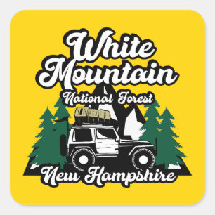 White Mountain National Forest New Hampshire Square Sticker