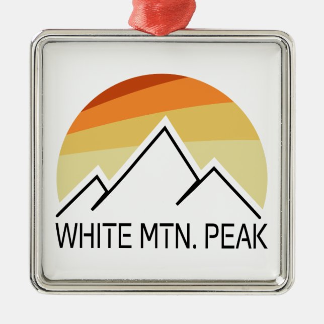 White Mountain Peak California Retro Metal Tree Decoration (Front)