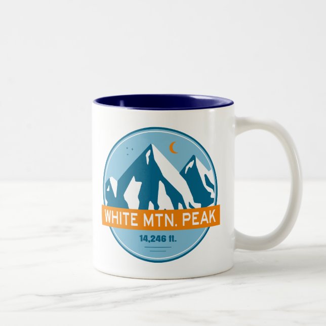 White Mountain Peak California Stars Moon Two-Tone Coffee Mug (Right)