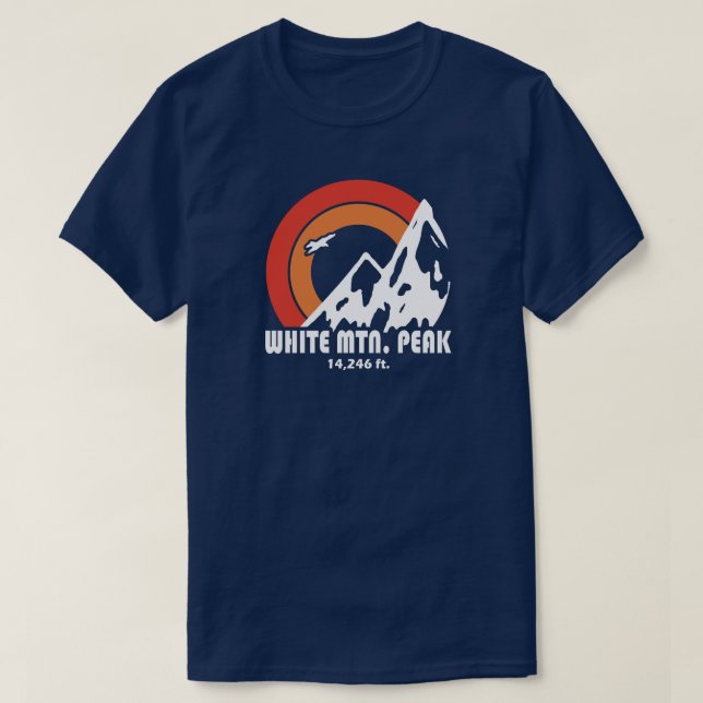 White Mountain Peak California Sun Eagle T-Shirt (Design Front)