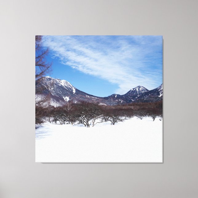 White Mountains in winter in Spain Canvas Print (Front)