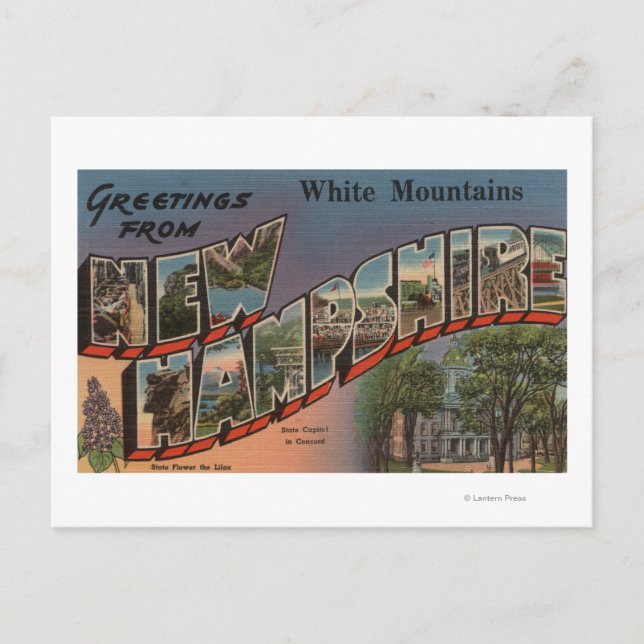 White Mountains, New Hampshire 3 Postcard (Front)