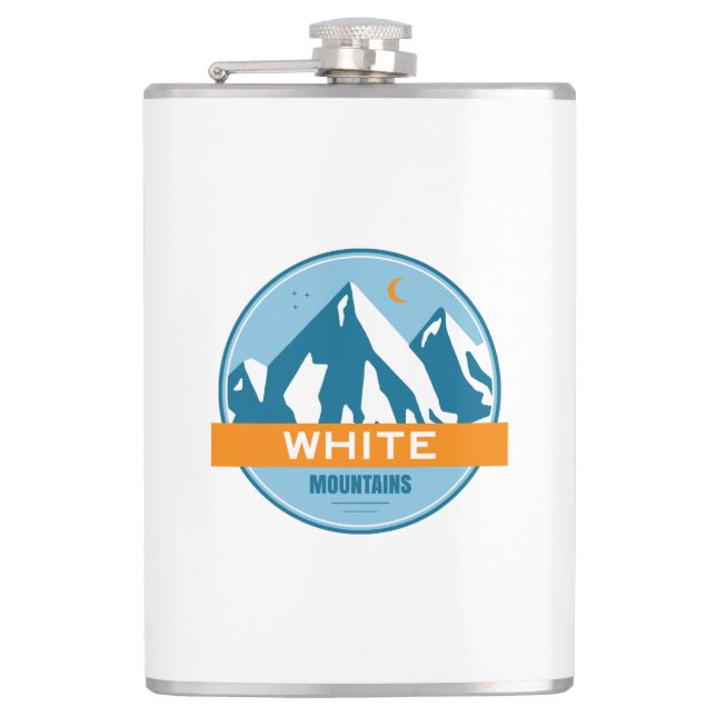 White Mountains New Hampshire Hip Flask (Front)