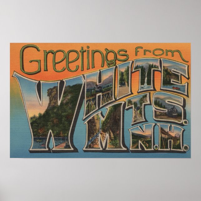 White Mountains, New Hampshire Poster (Front)