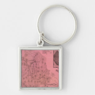 White Mountains top map Key Ring