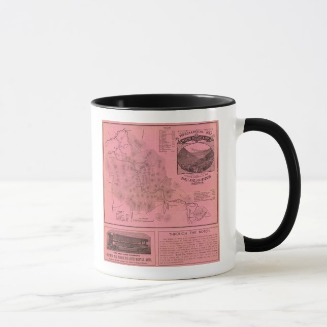 White Mountains top map Mug (Right)