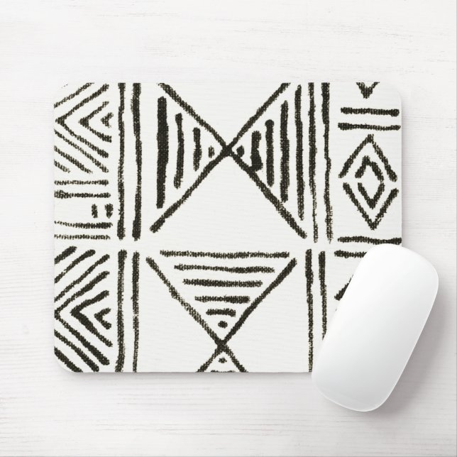 White Mud Cloth Mouse Pad (With Mouse)