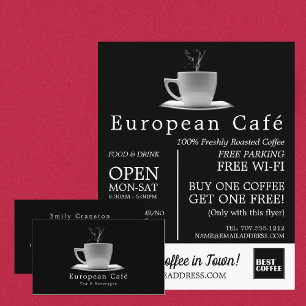 White Mug, Barista, Café, Coffeehouse Business Card