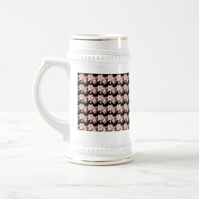 White Mug - Flower Design Mug (Left)