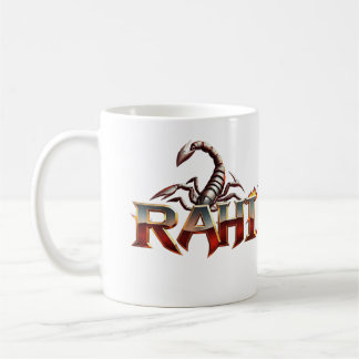 White Mug with a Scorpion Design