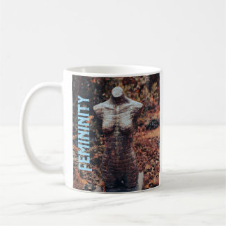 White Mug with Femininity Forest Backdrop