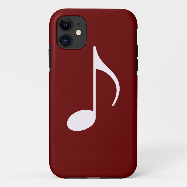 white musical note Case-Mate iPhone case (Back)