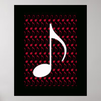 white musical note cool graphic