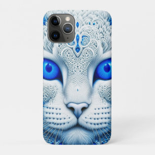 White Mystical Cat Ethereal AI Art Case-Mate iPhone Case