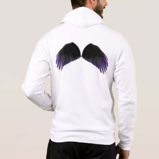 White Mystical Crows Wings Hoodie