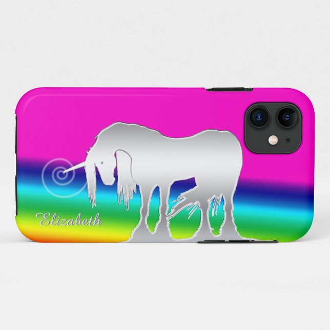 White Mystical Unicorn (rainbow) Case-Mate iPhone Case (Back (Horizontal))