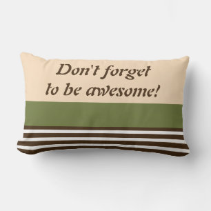 White Narrow Stripes + your backgr. colour & ideas Lumbar Cushion