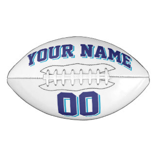 WHITE NAVY AND BLUE Custom Football