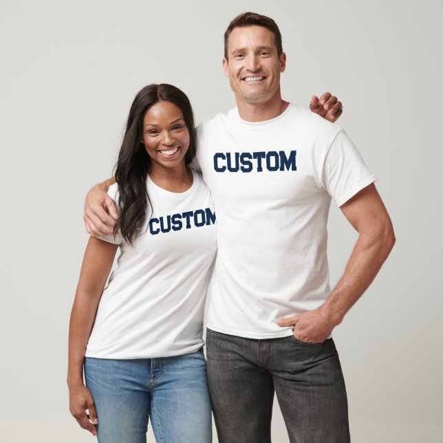 White & Navy CUSTOM T-Shirt (Unisex)
