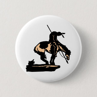 White New End Of Trail 6 Cm Round Badge