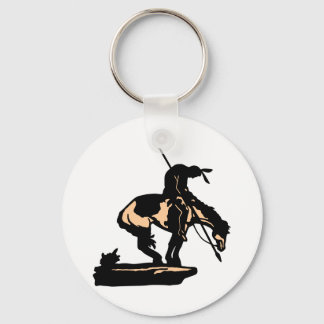 White New End Of Trail Key Ring