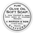White New Vintage Pure Olive Oil Soap Ad Bathroom