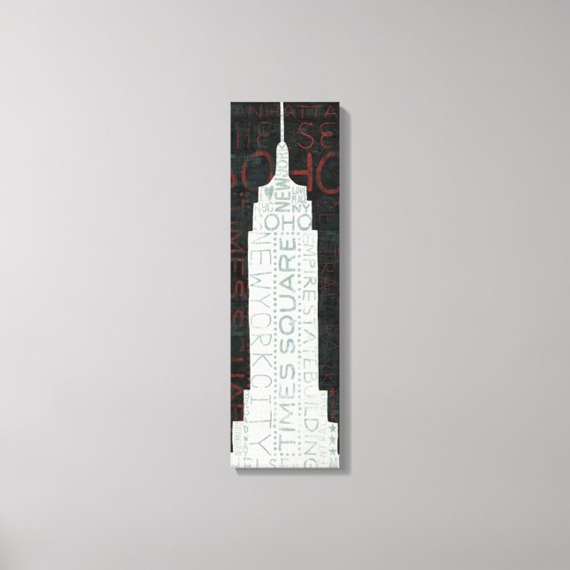 White New York Times Square Canvas Print (Front)