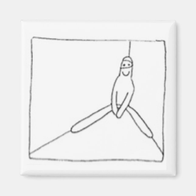 White Ninja is in a Corner Magnet (Front)