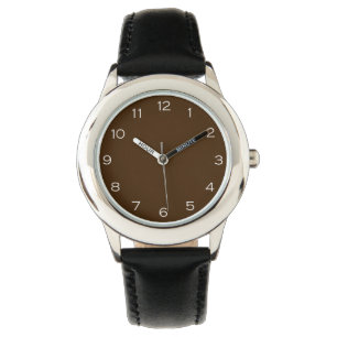 White Numbers On Brown Kids cn Watch