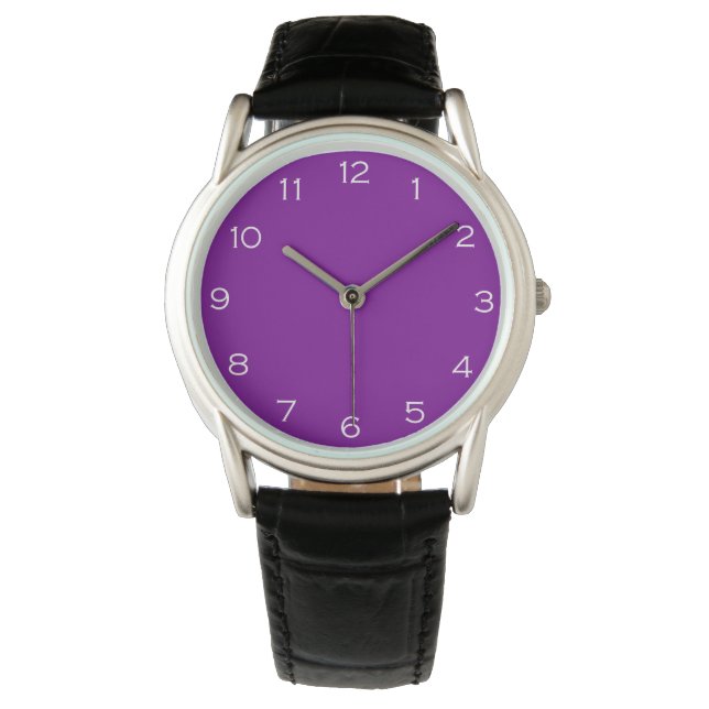 White Numbers On Purple wacnt Watch (Front)